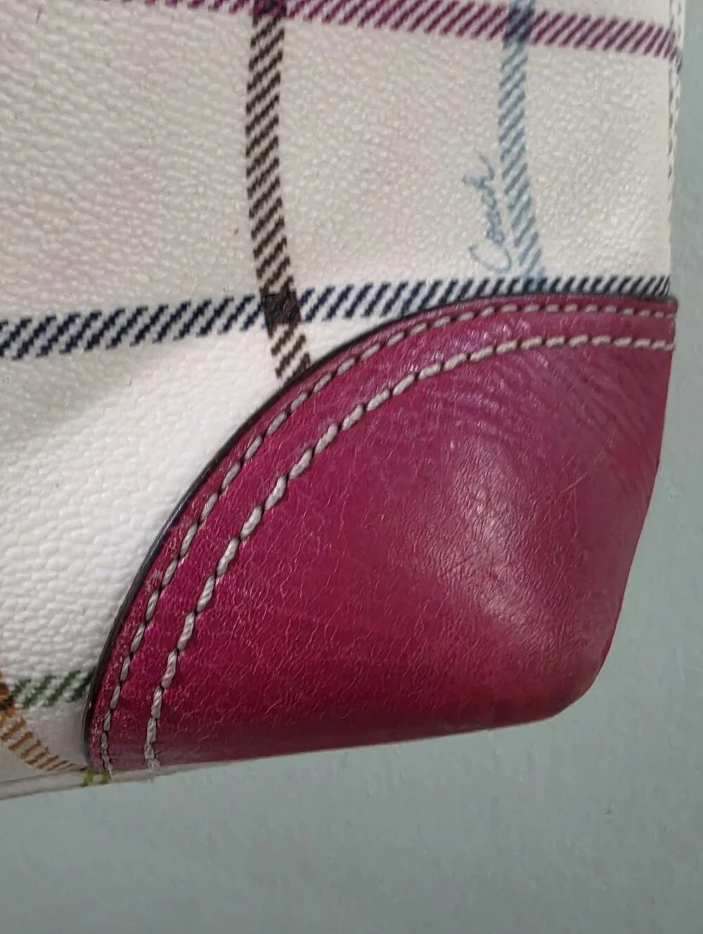 Coach Vintage Plaid Tote Bag in Raspberry Pink Plaid